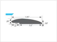 Mannington Adura Reducer Mold with aluminum channel 78''